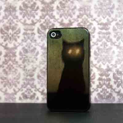 iPhone 4 Case- The Haunted Cat made with sublimation printing